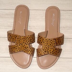 West Loop cheetah print sandals
